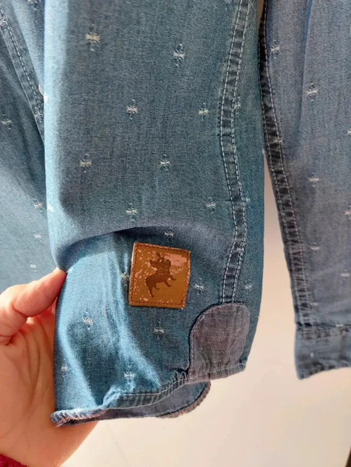 Chemise manches longues homme taille S en jean - photo numéro 4
