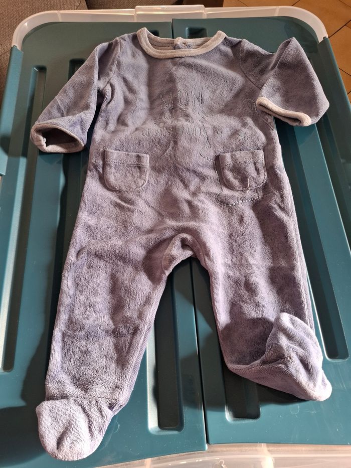 Pyjamas bleu avec motif ours - photo numéro 2