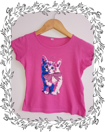 T-shirt d'été chat 6 ans 