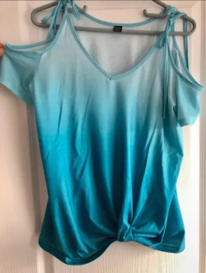 Tee-shirt dégradé bleu - photo numéro 4