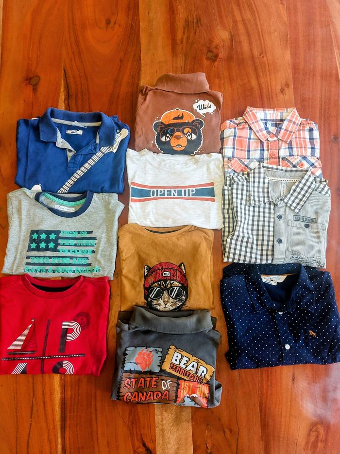 Lot de t-shirts manches longues et chemises