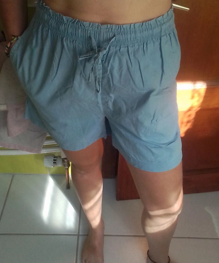 Short bermuda femme bleu ciel - photo numéro 3