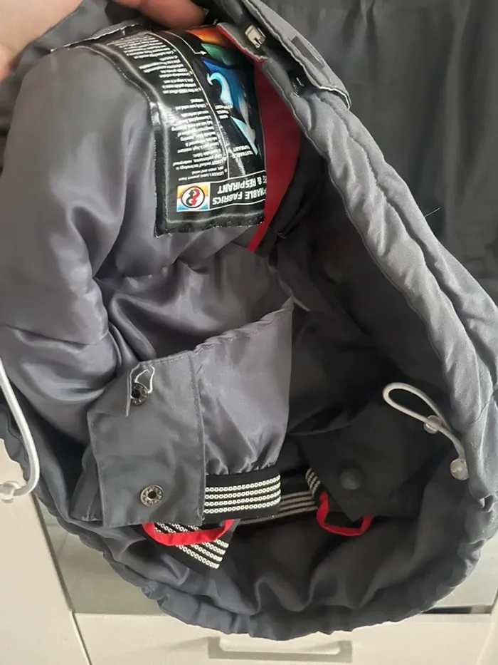 Manteau de ski femme taille M Lisker gris rose rouge - photo numéro 6
