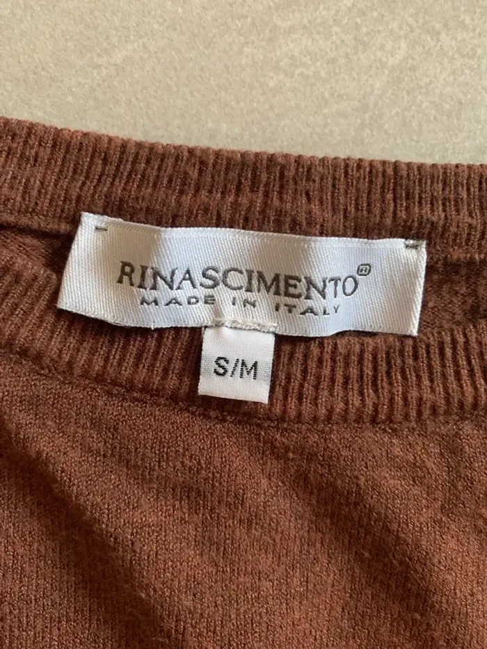 Pull original marron Rinascimento taille S - photo numéro 3