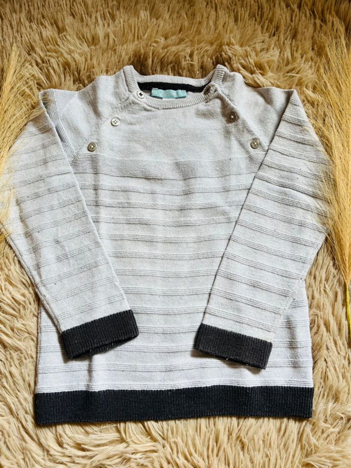Pull manches longues gris - photo numéro 2