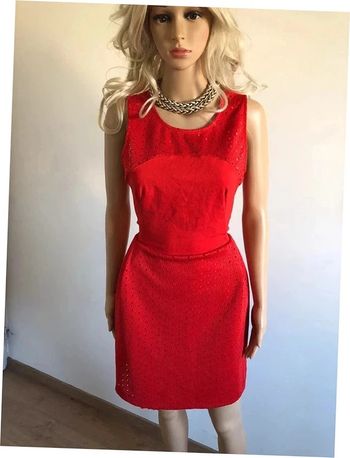 Robe rouge orangée sans manches Naf Naf taille 40 en excellent état