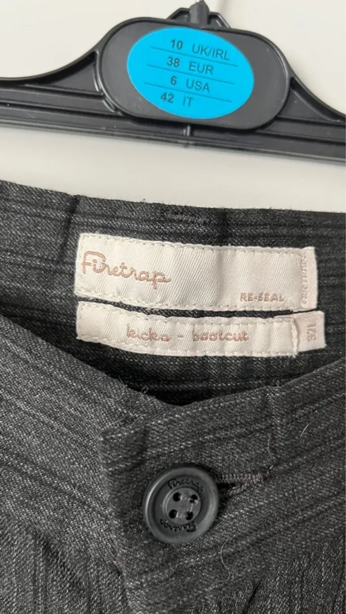 Pantalon firetrap gris/noir rayer - photo numéro 3