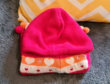 Poncho rose fille taille 18 mois Kimbaloo