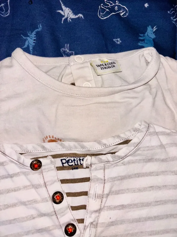 Lot de 2 tee shirt manches longues 24 mois - photo numéro 3