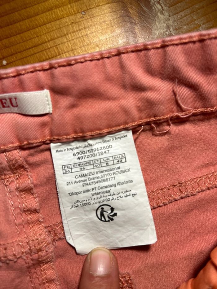 Jean slim camaïeu rose 36 - photo numéro 2