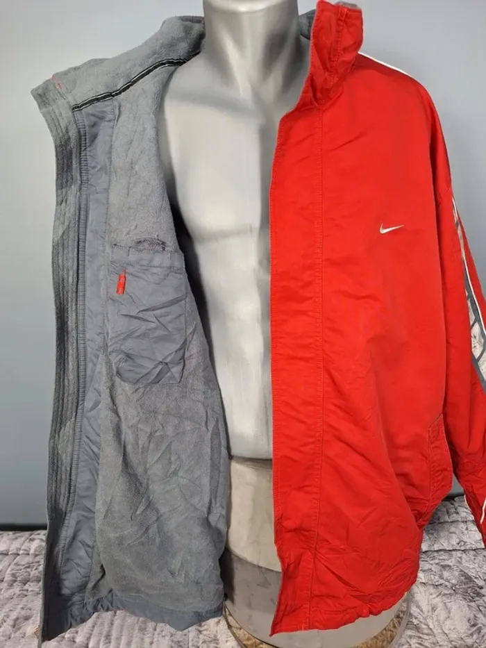 Blouson vintage nike homme rouge taille 2XL brodé (254) - photo numéro 9