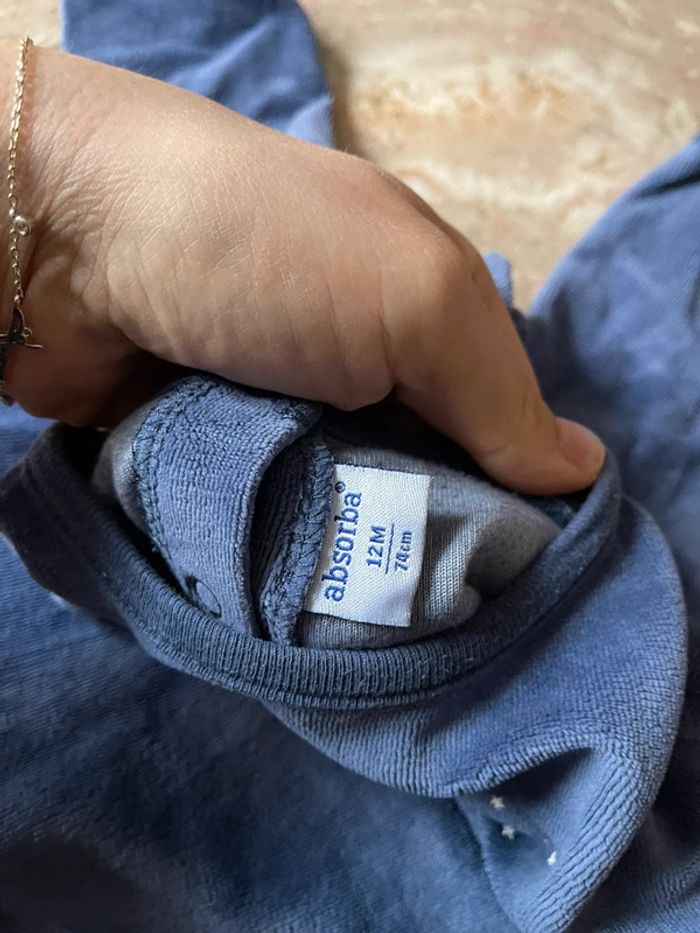 Pyjamas velours 12mois 74cm - photo numéro 3