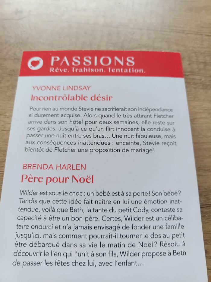 Incontrôlable désir par Yvonne Lindsay / Père pour Noël par Brenda Harlen - photo numéro 2