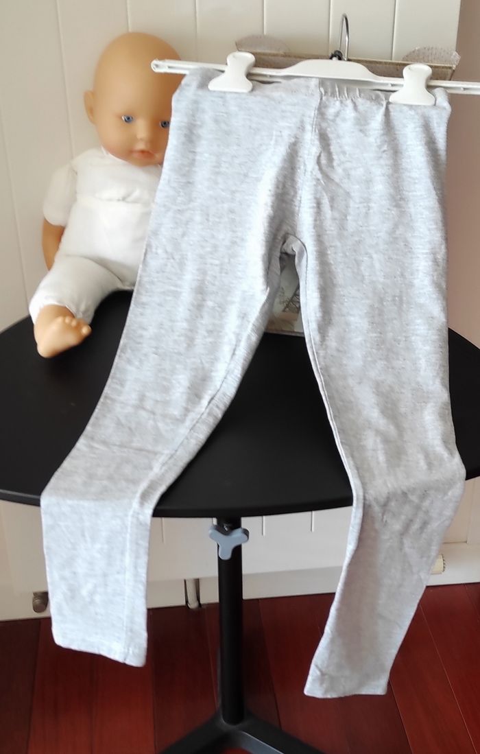 Legging fille 8 ans – gris clair - photo numéro 1