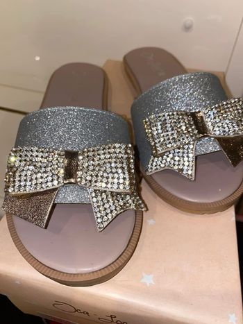 OCA LOCA Mules argentées et dorées 39  neuves