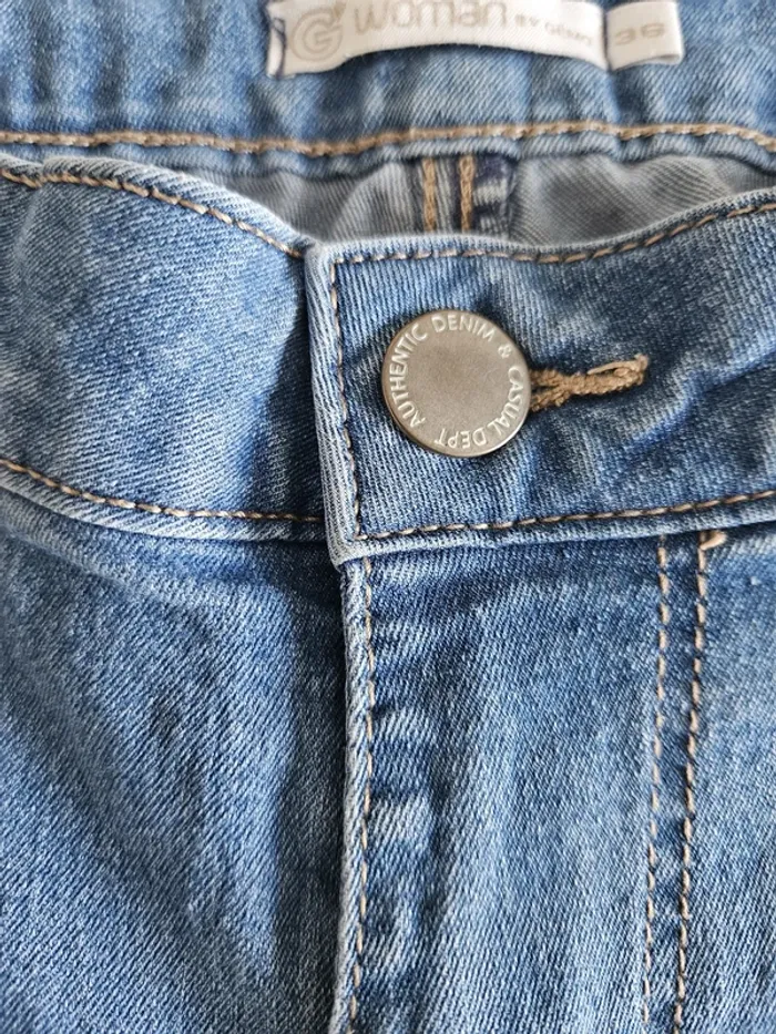 Short pantacourt en jean femme - Taille 36 / S - Gemo - Bleu - photo numéro 8