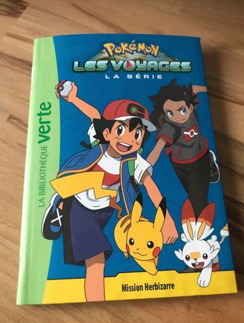 Pokémon les voyages livre bibliothèque verte mission herbizarre N° 2 / 64 pages pour les 6-8ans