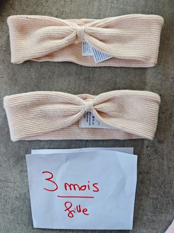 Lot de 2 bandeaux chaud bébé fille