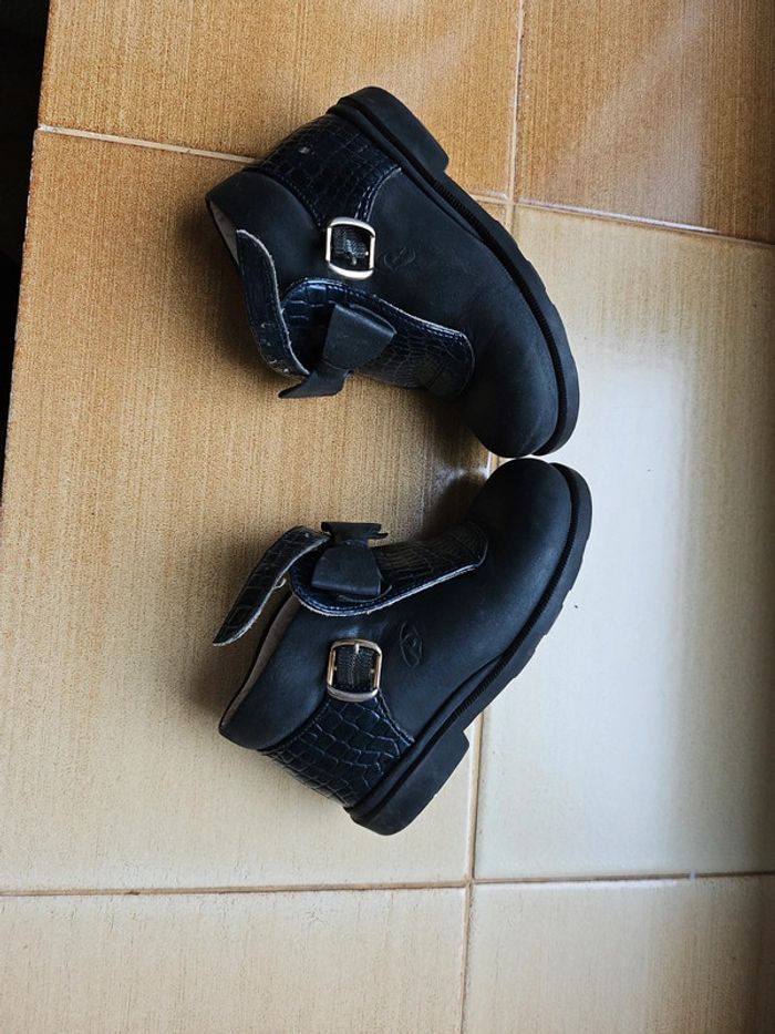 Chaussures fille noires cuir - photo numéro 4