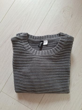 Pull gris léger à col rond H&M