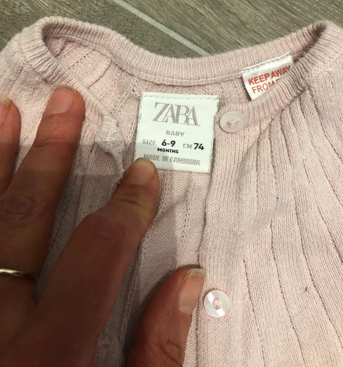 Gilet Zara rose poudré 6-9 mois - photo numéro 2