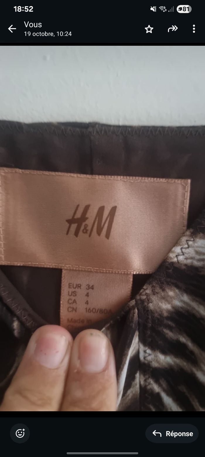 Robe longue léopard h&m taille XS - photo numéro 4