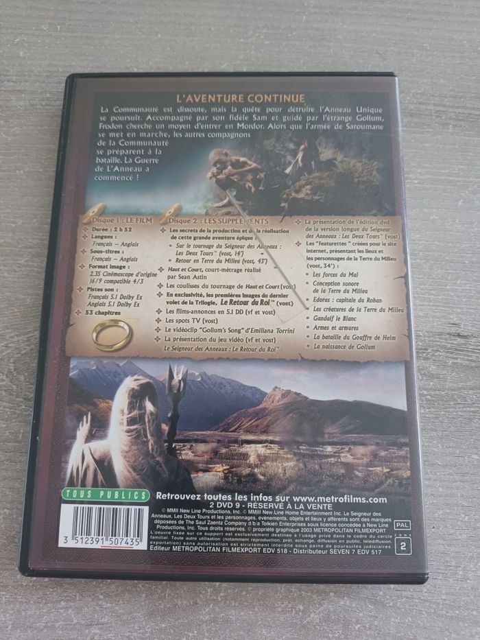 Dvd Le seigneur des anneaux - photo numéro 2