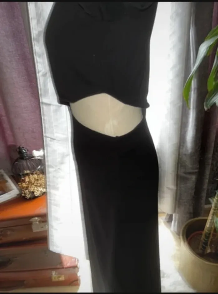 Original Robe noir ouvertures à la ceinture, taille M, Neuf - H&M - photo numéro 3