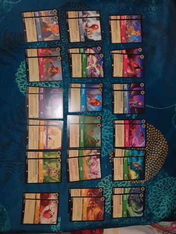 Lot de carte lorcana pour jeu mémo thème le roi lion