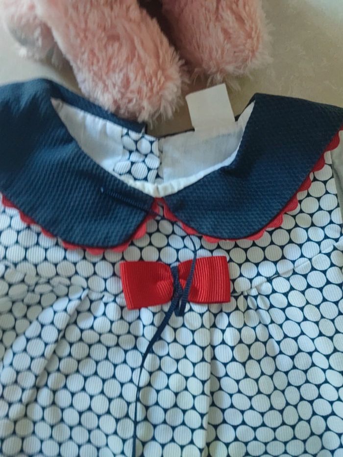 🌸 adorable robe 👗 style marinière 24 mois - photo numéro 4