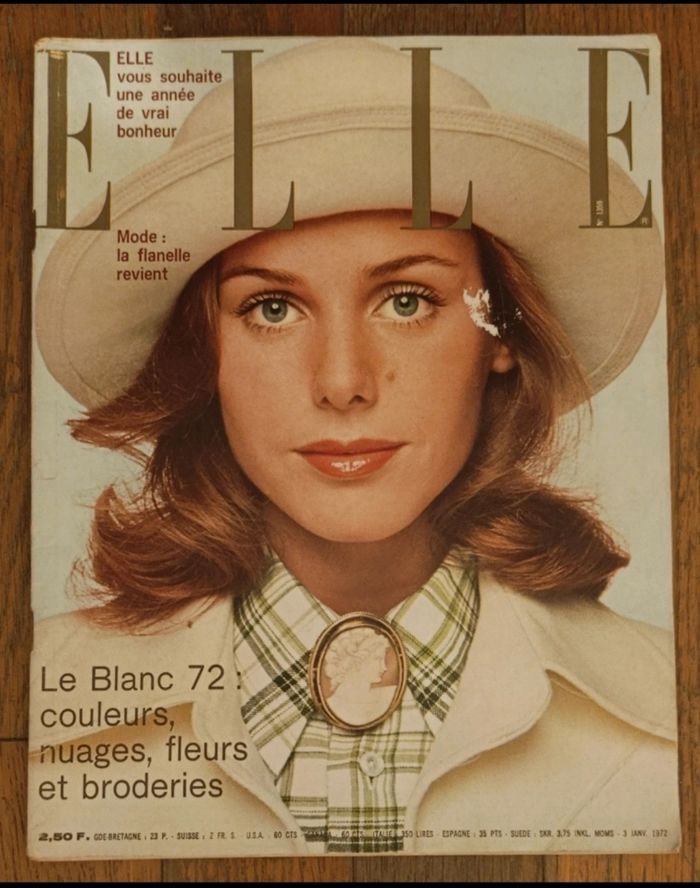 Ancien magazine Elle 1972 N°1359 vintage