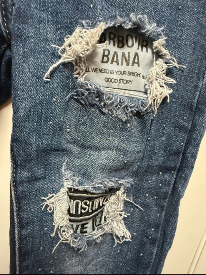 👖 Jean slim femme – Daysie Couleur bleu, avec effet troué tendance Taille 34 - photo numéro 5