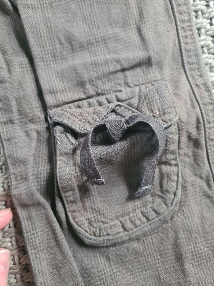 Pantacourt long cargo marron kaki fille - 6 ans - photo numéro 5