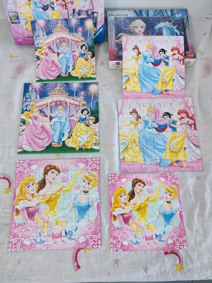 Lot 2 boites de puzzles Princesses Disney - photo numéro 2