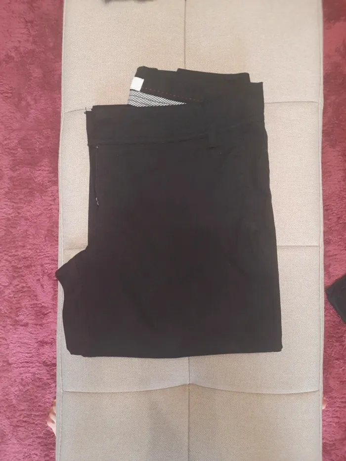 Pantalon droit noir basic - photo numéro 3