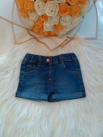 Short en jean bébé fille