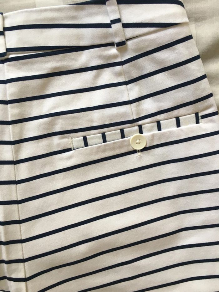 Short marin marinière rayure blanc bleu marine Zara - photo numéro 3