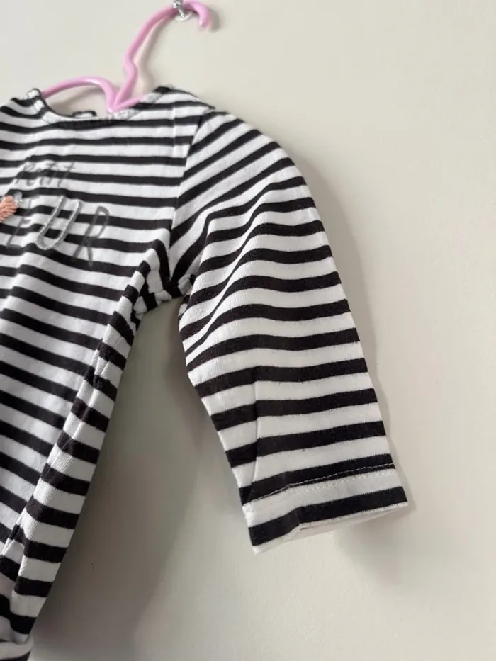 👚 haut manche longue - bébé fille / 6 mois - 68 cm - tape à l’œil - bon état - 109% coton - photo numéro 3