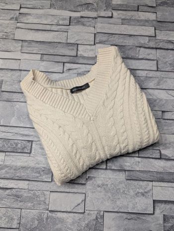 Pull torsadé crème Bisou's Project - Détails laçage - Taille S