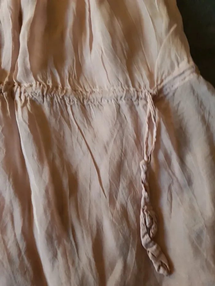 Robe bustier en soie S vieux rose - photo numéro 8