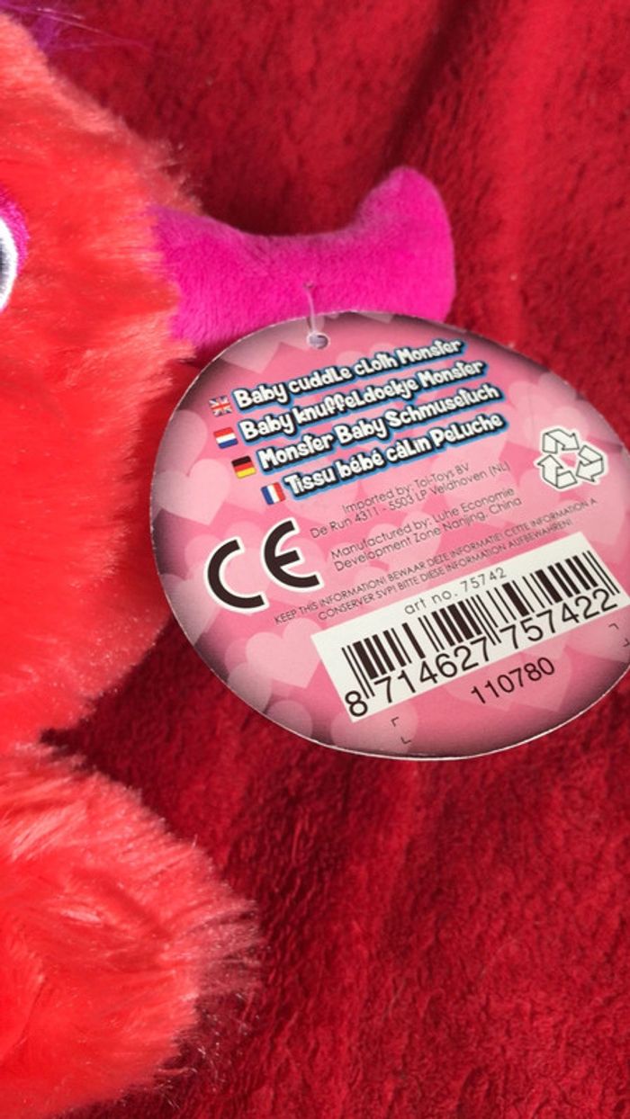 Peluche cuddle monster neuf avec étiquette - photo numéro 3