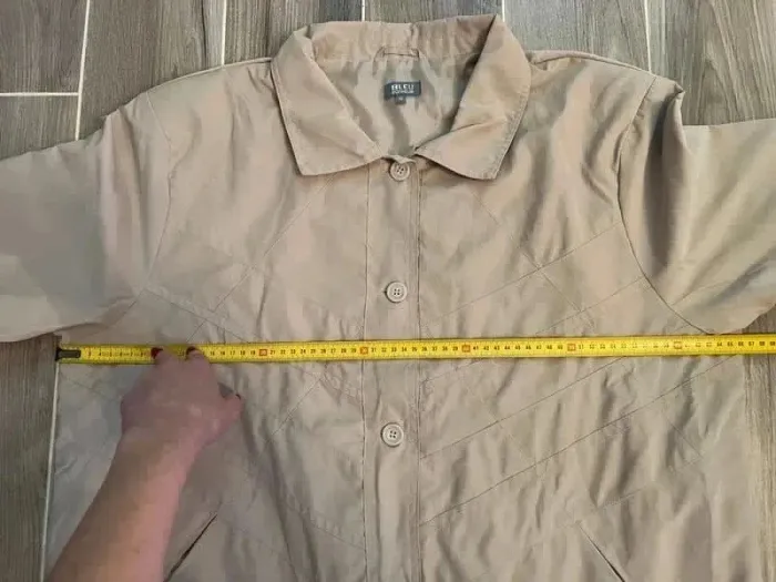 Manteau bleu bonheur neuf taille 50 beige - photo numéro 9