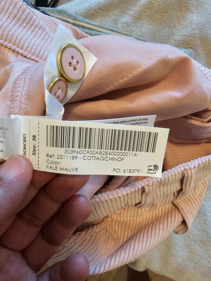 Pantalon velours côtelé Bonobo Taille 38 - photo numéro 5