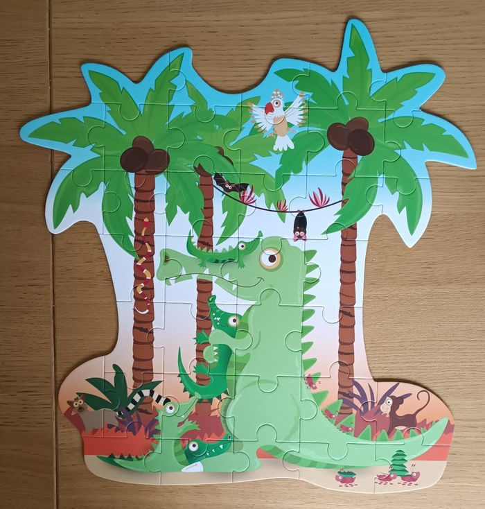 Puzzle contour Scratch "Maman crocodile et ses bébés" 3 ans + - photo numéro 4
