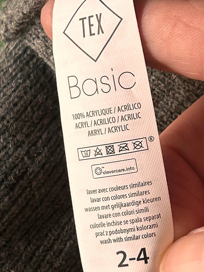 Tour de cou gris 2-4 ans neuf avec étiquette - photo numéro 3