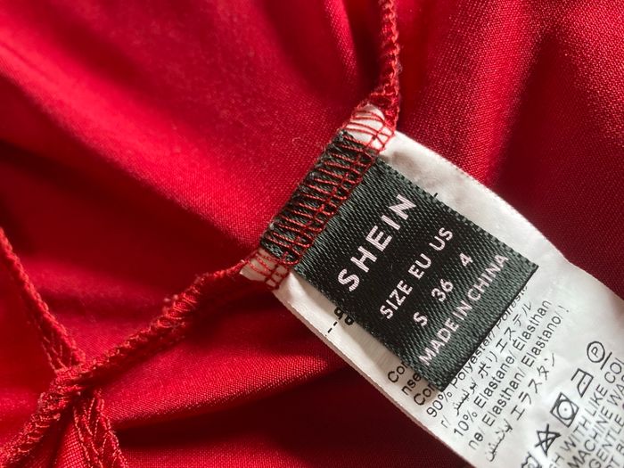 Body polyester rouge S Shein - photo numéro 3