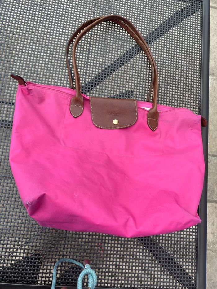 Grand sac Longchamp rose - photo numéro 5