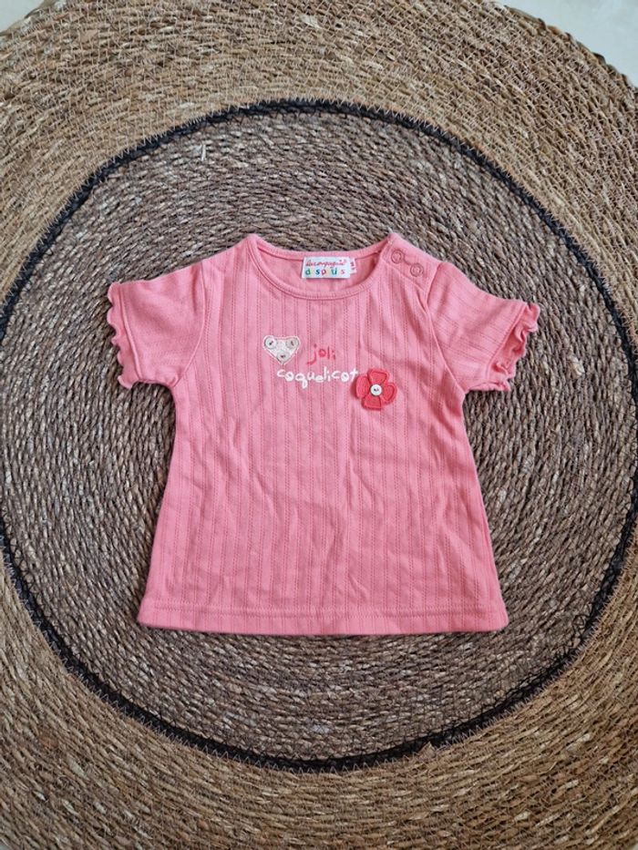 Joli tee-shirt manches courtes la compagnie des petits taille 6 mois