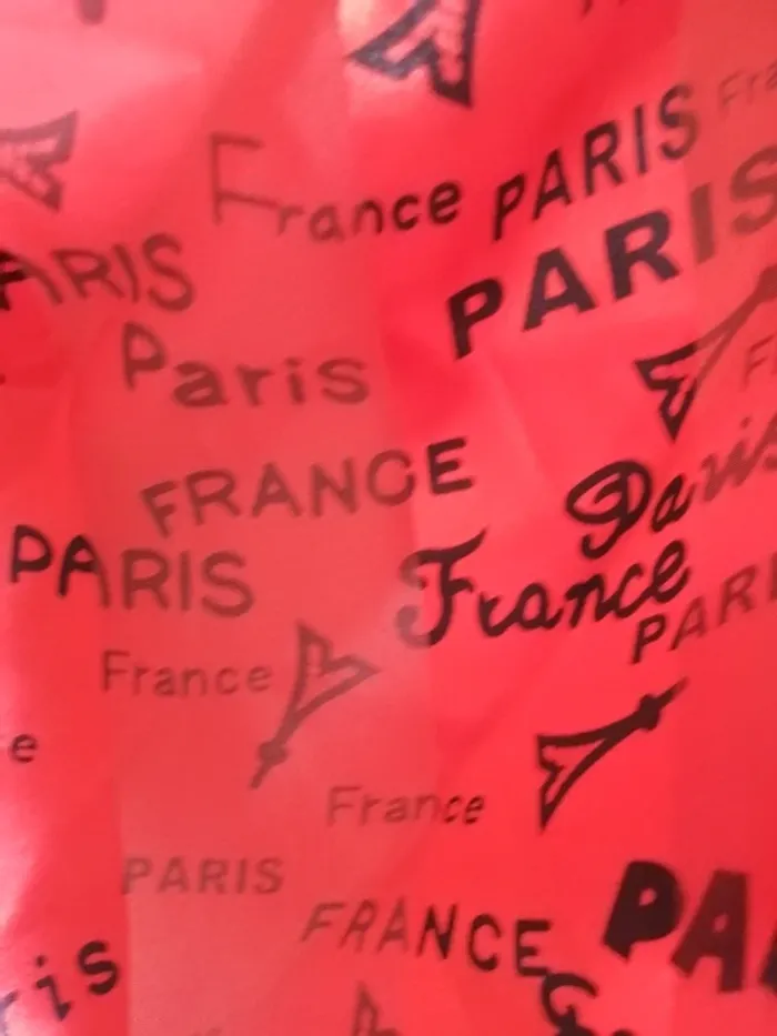 Foulard carré Paris rouge et noir - photo numéro 4