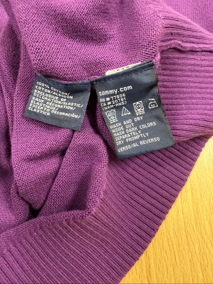 Pull Tommy Hilfiger violet – Taille M - photo numéro 7